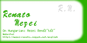 renato mezei business card